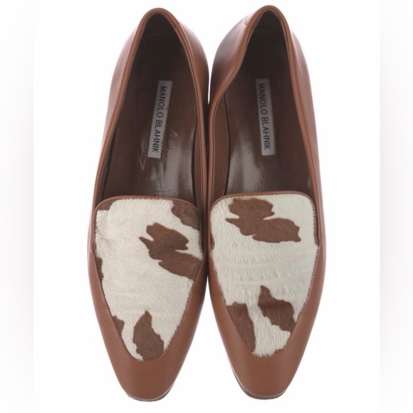 Manolo Blahnik Shoes - Manolo Blahnik Ponyhair Leather Loafers (38.5)